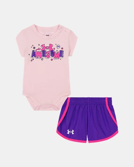 Awesome Logo Newborn Bodysuit & Woven Microfiber Shorts Set Awesome Logo Newborn Bodysuit & Woven Microfiber Shorts Set