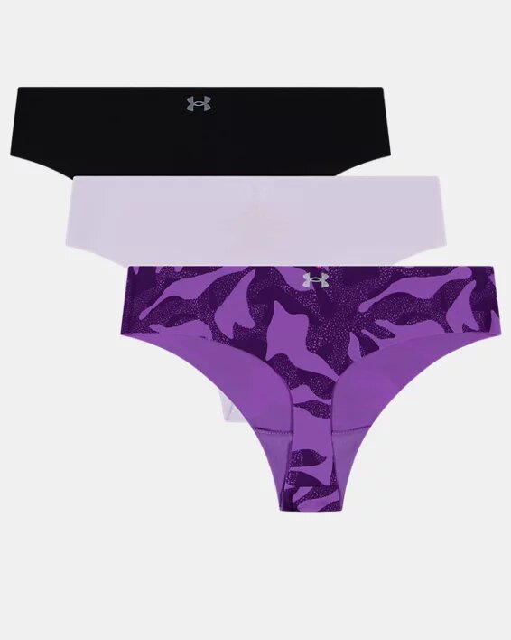 Essential Stretch 3-Pack Printed No Show Thong Essential Stretch 3-Pack Printed No Show Thong