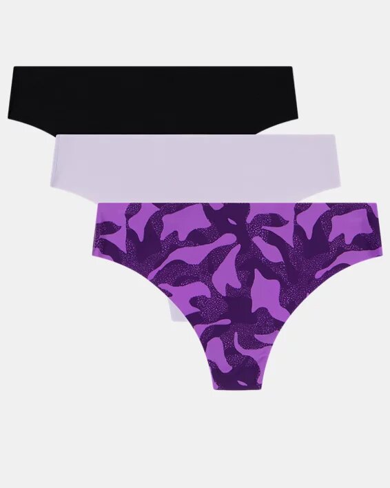 Essential Stretch 3-Pack Printed No Show Thong Essential Stretch 3-Pack Printed No Show Thong