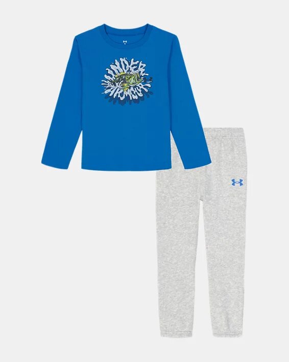 Fish Splash Little Long Sleeve & Joggers Set Fish Splash Little Long Sleeve & Joggers Set