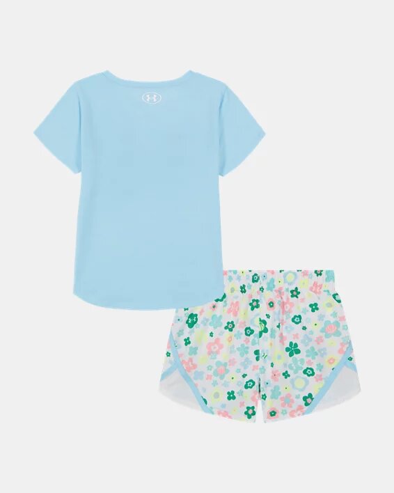 Floral Logo Infant Woven Microfiber Shorts Set Floral Logo Infant Woven Microfiber Shorts Set