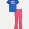 Glitter Logo & Side-Stripe Little Short Sleeve & Yoga Pants Set Glitter Logo & Side-Stripe Little Short Sleeve & Yoga Pants Set