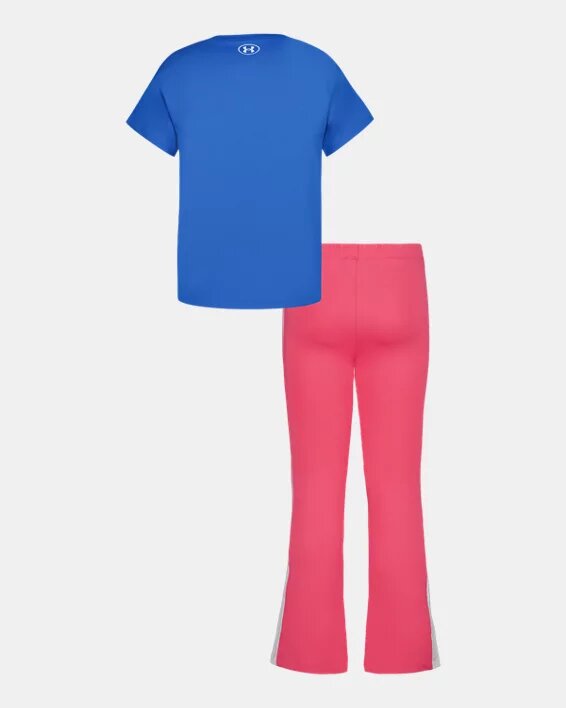 Glitter Logo & Side-Stripe Little Short Sleeve & Yoga Pants Set Glitter Logo & Side-Stripe Little Short Sleeve & Yoga Pants Set