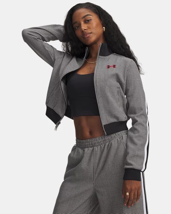 Houndstooth Knit Track Jacket Houndstooth Knit Track Jacket