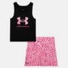 Logo Printed Stretch Little Tank & Skort Set Logo Printed Stretch Little Tank & Skort Set