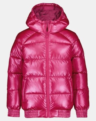Metallic Bomber Puffer Jacket