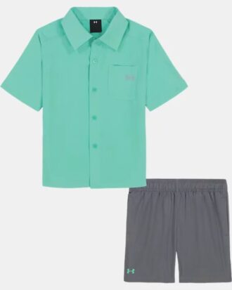 Plain Weave Fish Little Shirt & Shorts Set Plain Weave Fish Little Shirt & Shorts Set