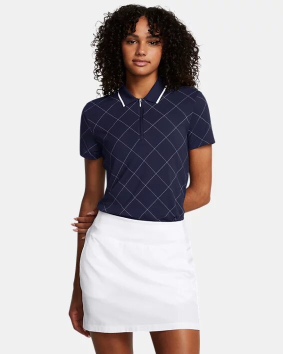 Premier Zip Windowpane Polo Premier Zip Windowpane Polo