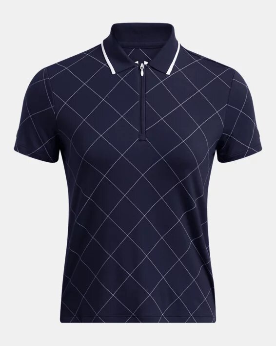 Premier Zip Windowpane Polo Premier Zip Windowpane Polo