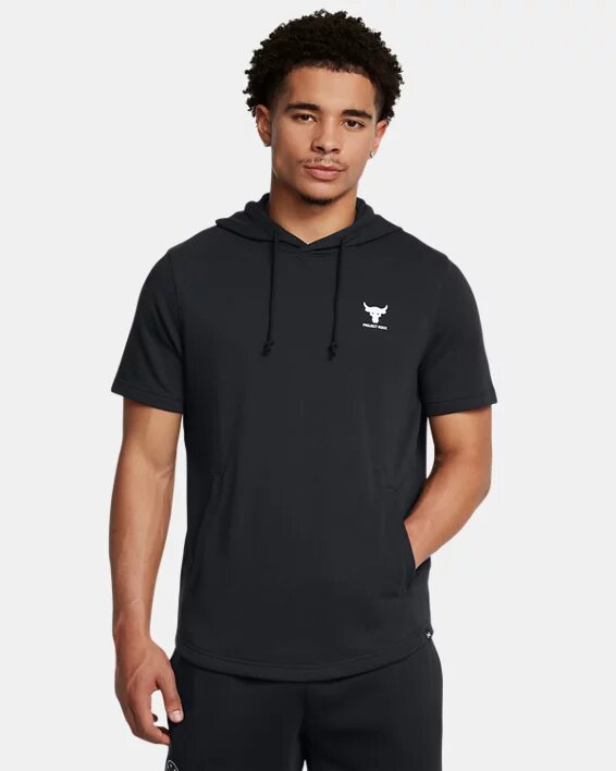 Project Rock Terry Short Sleeve Hoodie Project Rock Terry Short Sleeve Hoodie