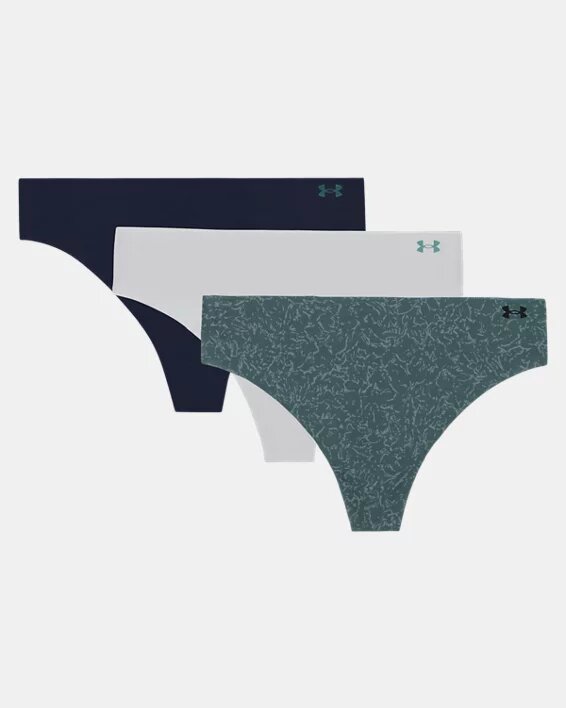 Pure Stretch Printed 3-Pack No Show Thong Pure Stretch Printed 3-Pack No Show Thong