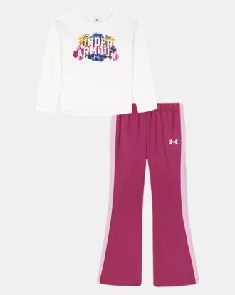 Side-Stripe Little Long Sleeve & Yoga Pants Set