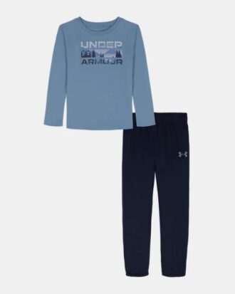 Stacked Logo Little Long Sleeve & Joggers Set